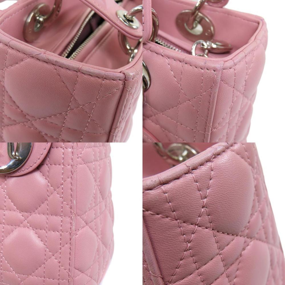 Christian Dior 2way Handbag Lambskin Pink - Picture 5 of 9